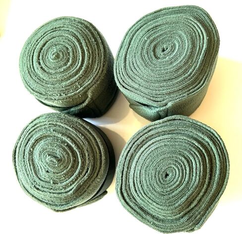 MedTool Fleece Horse Polo Wraps مجموعة من 4 ضمادات (أخضر) in Kuwait