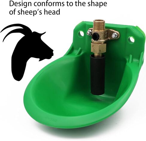 1 حزمة التلقائي الأغنام الماعز وعاء الماء حوض خزان مع صمام النحاس البلاستيك وعاء الشرب موزع نظام الري للأغنام الماعز الكلب خنزير صغير العجل (1) in Kuwait