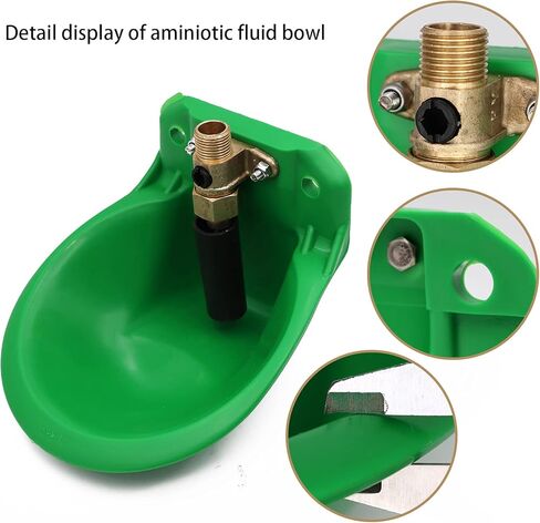 1 حزمة التلقائي الأغنام الماعز وعاء الماء حوض خزان مع صمام النحاس البلاستيك وعاء الشرب موزع نظام الري للأغنام الماعز الكلب خنزير صغير العجل (1) in Kuwait