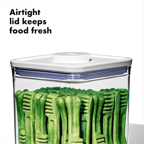 حاوية OXO Good Grips Pet POP - 6.0 Qt/5.7 L مع نصف مغرفة | مثالية لما يصل إلى 6.5 رطل من طعام الكلاب أو 4.5 رطل من طعام القطط | حاوية تخزين طعام الكلاب والقطط محكمة الغلق | خالية من البيسفينول A، شفافة in Kuwait