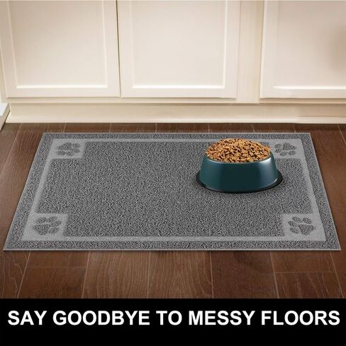 Pet Feeding Mat for Large Dogs and Cats 35" x 25" Flexible and Waterproof Dog Bowl Mat for Food and Water, Easy to Clean Dog Food Mat with Non Slip Backing in Saudi Arabia