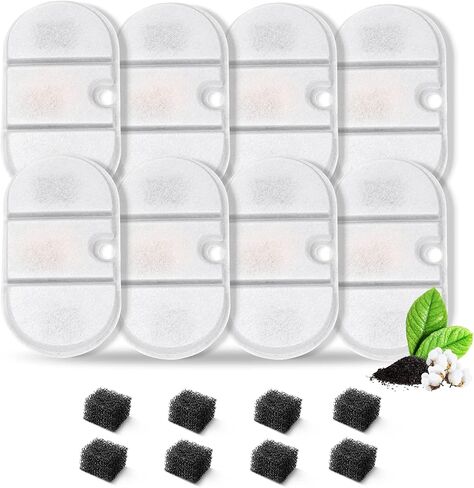 16 Packs Replacement Cat Water Fountain Filters Compatible with PETLIBRO Capsule Pet Water Fountain: PLWF002,71oz/2.1L Ultra Quiet-BPA-Free, Two Flow Modes Pet Water Dispenser in Saudi Arabia