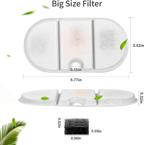 16 Packs Replacement Cat Water Fountain Filters Compatible with PETLIBRO Capsule Pet Water Fountain: PLWF002,71oz/2.1L Ultra Quiet-BPA-Free, Two Flow Modes Pet Water Dispenser in Saudi Arabia