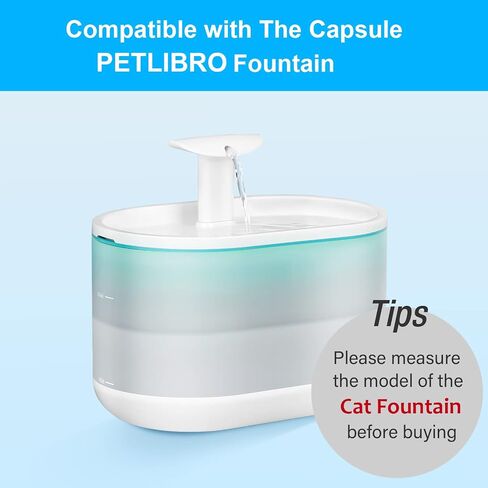 16 Packs Replacement Cat Water Fountain Filters Compatible with PETLIBRO Capsule Pet Water Fountain: PLWF002,71oz/2.1L Ultra Quiet-BPA-Free, Two Flow Modes Pet Water Dispenser in Saudi Arabia