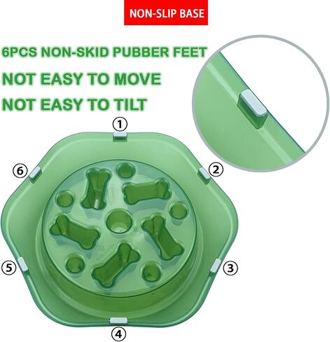 CAISHOW Slow Feeder Dog Bowls 2Pcs Puzzle Dog Bowls, Non Slip Interactive Dog Feeding Bowls Slow Down Eating, Bloat Stop Maze Dog Dishes for Small Medium Size Dogs(Set Blue Pink) in Saudi Arabia