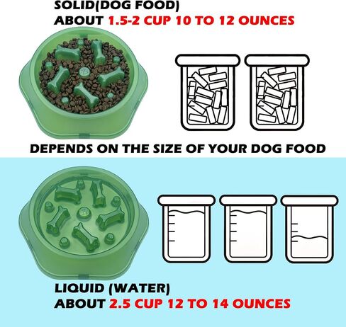 CAISHOW Slow Feeder Dog Bowls 2Pcs Puzzle Dog Bowls, Non Slip Interactive Dog Feeding Bowls Slow Down Eating, Bloat Stop Maze Dog Dishes for Small Medium Size Dogs(Set Blue Pink) in Saudi Arabia