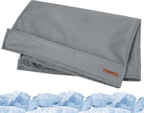 Lesure Dog Bed Cover Flannel - Small Dog Bed Washable Removable Cover, Plush Fleece Replacement Cover for Orthopedic Pet Mad Beds, 24x18x3 Inches Grey in Saudi Arabia