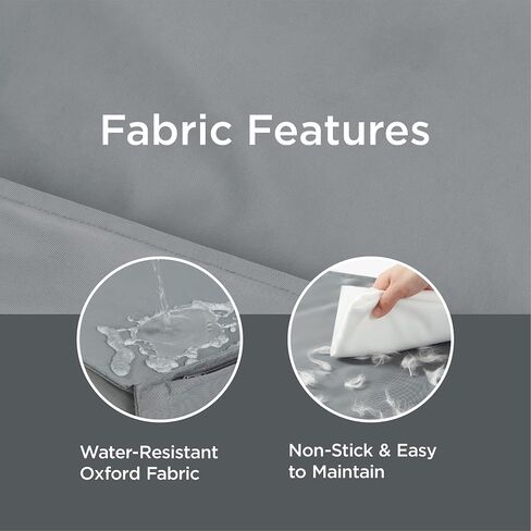 Lesure Dog Bed Cover Flannel - Small Dog Bed Washable Removable Cover, Plush Fleece Replacement Cover for Orthopedic Pet Mad Beds, 24x18x3 Inches Grey in Saudi Arabia