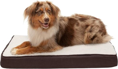 Furhaven Water-Resistant Orthopedic Dog Bed for Large Dogs w/ Removable Quilt Top & Washable Cover, For Dogs Up to 95 lbs - Indoor/Outdoor Quilt Top Convertible Mattress - Calm Blue, Jumbo/XL in Saudi Arabia