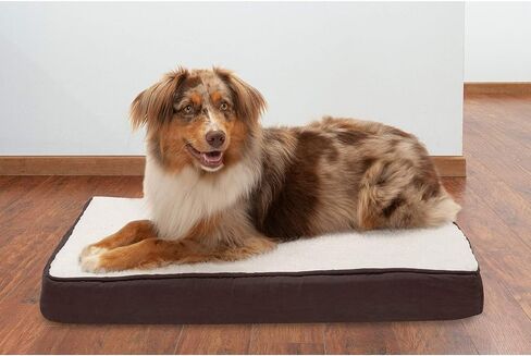 Furhaven Water-Resistant Orthopedic Dog Bed for Large Dogs w/ Removable Quilt Top & Washable Cover, For Dogs Up to 95 lbs - Indoor/Outdoor Quilt Top Convertible Mattress - Calm Blue, Jumbo/XL in Saudi Arabia