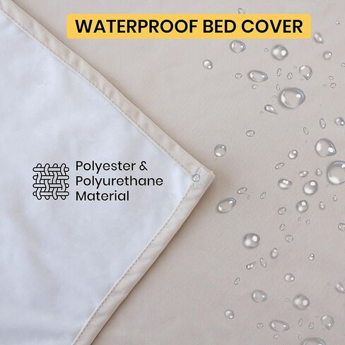 Thin Reversible Waterproof Protective Bed Cover (King Size, 100 x 96 inch), for Pets, Babies; Incontinence, Dirt, Drool in Kuwait