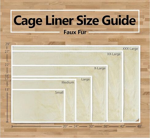 Bone Dry Faux Fur Pet Cage Liner, XX-Large - 27 x 42", Brown in Kuwait