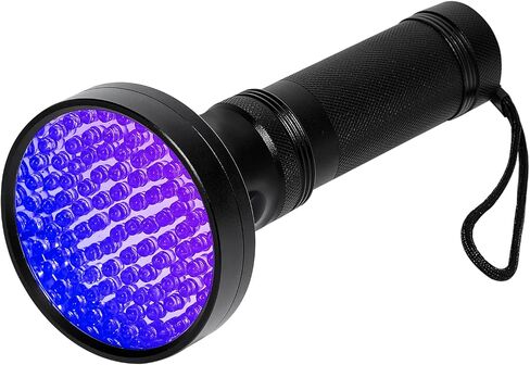 مصباح يدوي للأشعة فوق البنفسجية من Whaply Black Light، 51 مصباح LED Blacklight كاشف بول للحيوانات الأليفة 395 نانومتر مع 3 بطاريات AA لبول القطط والبقع وحشرات السرير (أسود) in Kuwait