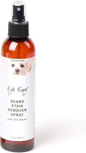 Eye Envy Beard Stain Remover Spray for Dogs/Cats. Natural, Safe. Remove Stains from Drooling, Saliva, Food, Runoff from Tearing. Removes Odors. Keeps Dog Beards Clean. 4oz in Kuwait