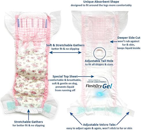 Hartz Disposable Dog Diapers, Size S 36 count, Comfortable & Secure Fit, Easy to Put On in Saudi Arabia