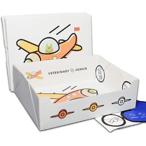 4 عبوات من صناديق فضلات القطط للاستعمال مرة واحدة بطبقة مزدوجة مقاومة للماء ومناسبة للسفر، صديقة للبيئة وصحية، 14.8 × 11.6 × 4.7 انش in Kuwait