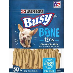 Purina Busy Made in USA Facilities Toy Breed Dog Bones, Tiny 60 ct. Pouches