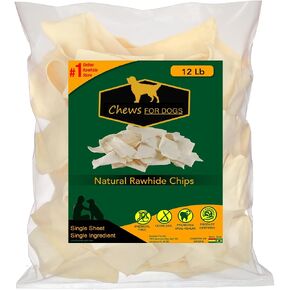 Chews for Dogs Premium Rawhide Chips – Natural Long-Lasting Treats (4 Pounds) in Saudi Arabia