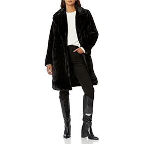 The Drop Women's Kiara Loose-Fit Long Faux Fur Coat