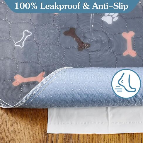 Washable Pee Pads for Dogs, Large 2 Pack 36"x48" Dog Pee Pads Washable, Waterproof Puppy Pads Mat Reusable Fast Absorbent Dog Potty Training Pads, Whelping Pads for Playpen Crate in Saudi Arabia