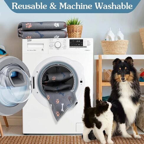 Washable Pee Pads for Dogs, Large 2 Pack 36"x48" Dog Pee Pads Washable, Waterproof Puppy Pads Mat Reusable Fast Absorbent Dog Potty Training Pads, Whelping Pads for Playpen Crate in Saudi Arabia