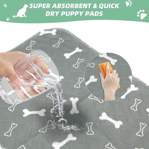 Washable Pee Pads for Dogs, Large 2 Pack 36"x48" Dog Pee Pads Washable, Waterproof Puppy Pads Mat Reusable Fast Absorbent Dog Potty Training Pads, Whelping Pads for Playpen Crate in Saudi Arabia