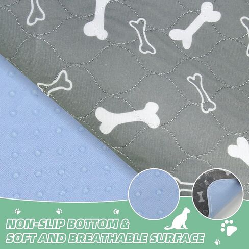 Washable Pee Pads for Dogs, Large 2 Pack 36"x48" Dog Pee Pads Washable, Waterproof Puppy Pads Mat Reusable Fast Absorbent Dog Potty Training Pads, Whelping Pads for Playpen Crate in Saudi Arabia