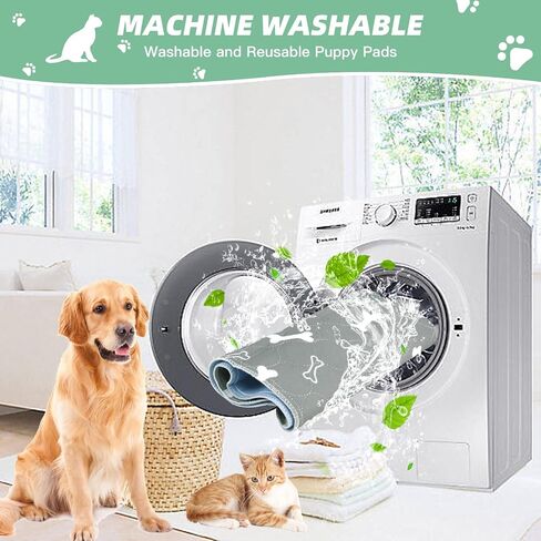 Washable Pee Pads for Dogs, Large 2 Pack 36"x48" Dog Pee Pads Washable, Waterproof Puppy Pads Mat Reusable Fast Absorbent Dog Potty Training Pads, Whelping Pads for Playpen Crate in Saudi Arabia