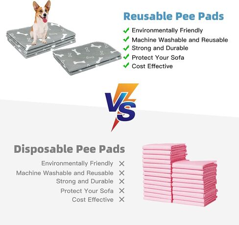 Washable Pee Pads for Dogs, Large 2 Pack 36"x48" Dog Pee Pads Washable, Waterproof Puppy Pads Mat Reusable Fast Absorbent Dog Potty Training Pads, Whelping Pads for Playpen Crate in Saudi Arabia