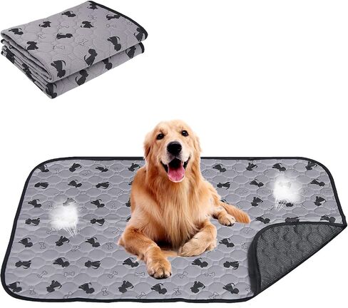Washable Pee Pads for Dogs, Large 2 Pack 36"x48" Dog Pee Pads Washable, Waterproof Puppy Pads Mat Reusable Fast Absorbent Dog Potty Training Pads, Whelping Pads for Playpen Crate in Saudi Arabia