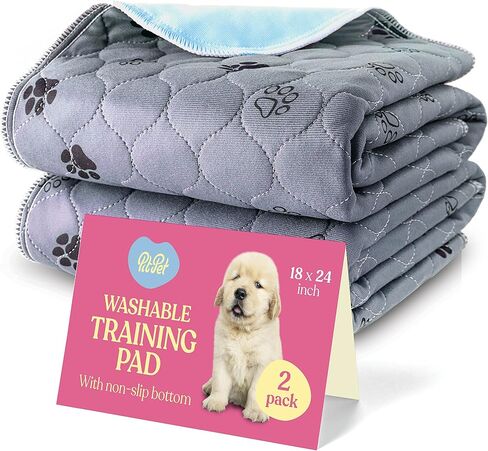 Super Absorbent Washable Pee Pads for Dogs - 2-Pack Superior Reusable Puppy Pads Pet Training Pads –100% Waterproof Dog Pee Pad Protects Against Urine Leakage Non-Slip Grip Prevents Slipping& Bunching in Saudi Arabia