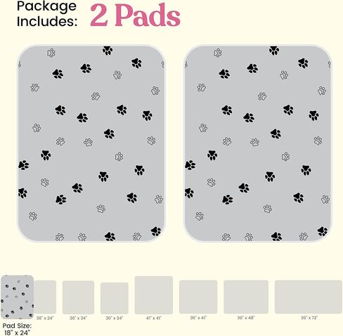 Super Absorbent Washable Pee Pads for Dogs - 2-Pack Superior Reusable Puppy Pads Pet Training Pads –100% Waterproof Dog Pee Pad Protects Against Urine Leakage Non-Slip Grip Prevents Slipping& Bunching in Saudi Arabia