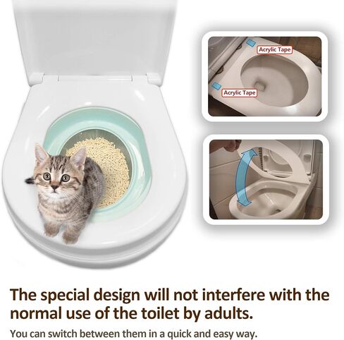 FuzzyMilky Cat Toilet Training System 2022 - Teach Cat to Use Toilet Cat Toilet Training Kit with Cat Calming Spray in Kuwait