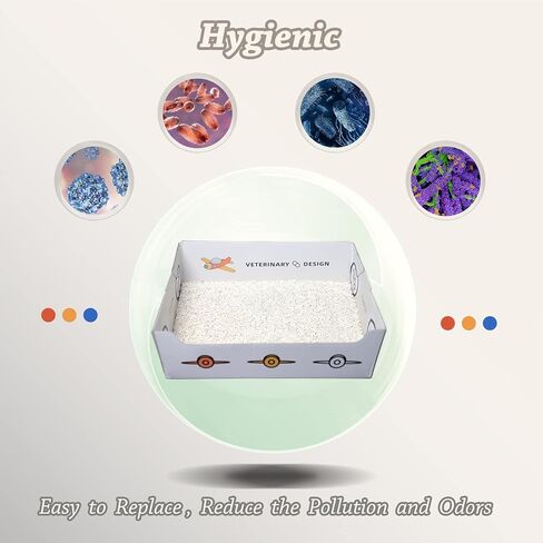 4 عبوات من صناديق فضلات القطط للاستعمال مرة واحدة بطبقة مزدوجة مقاومة للماء ومناسبة للسفر، صديقة للبيئة وصحية، 14.8 × 11.6 × 4.7 انش in Kuwait