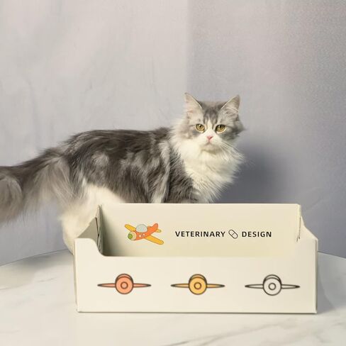 4 عبوات من صناديق فضلات القطط للاستعمال مرة واحدة بطبقة مزدوجة مقاومة للماء ومناسبة للسفر، صديقة للبيئة وصحية، 14.8 × 11.6 × 4.7 انش in Kuwait