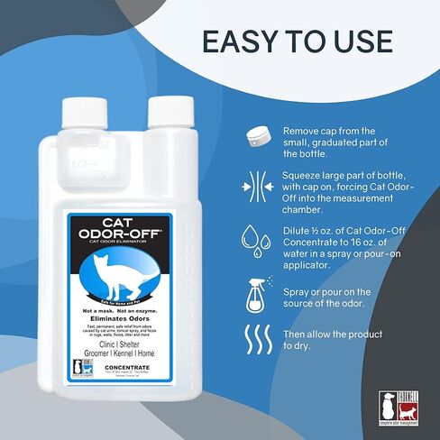 Thornell Cat Odor-Off Pet Odor Eliminator Spray – Original Scent 16oz Ready to Use Cat Urine Odor Eliminator Spray for Pet Urine Odor, Tomcat Spray & Feces on Carpet, Litter Boxes & More in Saudi Arabia