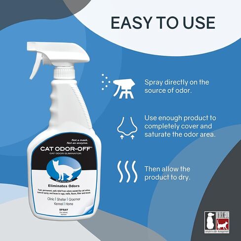 Thornell Cat Odor-Off Pet Odor Eliminator Spray – Original Scent 16oz Ready to Use Cat Urine Odor Eliminator Spray for Pet Urine Odor, Tomcat Spray & Feces on Carpet, Litter Boxes & More in Saudi Arabia
