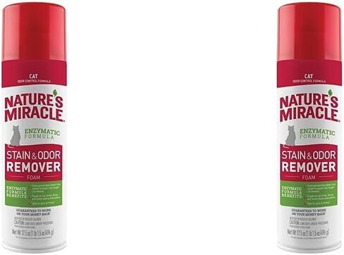 Nature’s Miracle Cat Stain & Odor Remover Foam, Enzymatic Cleaner, 17.5 oz in Kuwait