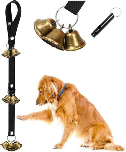 أجراس تدريب الكلاب من QUXIANG، أجراس أبواب للكلاب للتدريب على استخدام الحمام والتواصل، ترقية 7 أجراس أبواب عالية كبيرة جدًا، طراز فريد وجودة ممتازة للجراء والكلاب والكلاب والكلاب والقطط الأليفة in Kuwait
