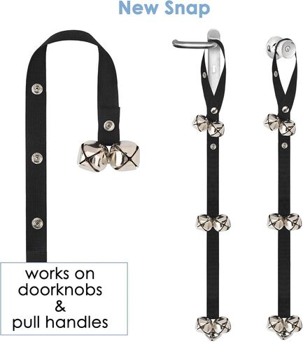 FOLKSMATE Leather Dog Door Bells for Potty Training, Big Brass Puppy Dog Door Bells Extra Loud for Dogs Training, Housebreaking, Door Knob, Dog Bell to Ring to Go Outside Puppy Pet Supplies Leather in Kuwait