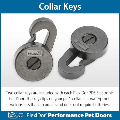 مفتاح طوق RFID الإلكتروني لأبواب الحيوانات الأليفة من PlexiDor Performance للاستخدام مع الباب الإلكتروني - أسود in Kuwait