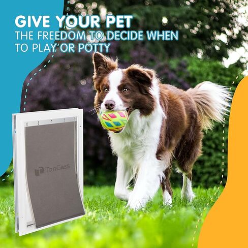 استبدال غطاء باب الكلب متوافق مع أبواب PetSafe Freedom للكلاب والقطط PAC11-11039 - كبير 16 7/8 بوصة × 10 1/8 بوصة غطاء باب للحيوانات الأليفة مع إغلاق مغناطيسي in Kuwait