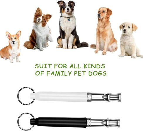 صفارة كلب من قطعتين، صفارة كلب من الفولاذ المقاوم للصدأ بالموجات فوق الصوتية لإيقاف نباح كلب الجيران، صفارة كلب قابلة للتعديل مع حزام حبل لجعل الكلاب تأتي إليك للتدريب وتدريب الكلاب ومساعدات السلوك in Kuwait