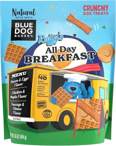 Blue Dog Bakery Tasty Tacos Snacks | Small, Soft Chicken, Beef, Pork Flavors | Natural Healthy Dog Treats | Ruffy's Food Trucks, 12 oz (Pack of 6) in Saudi Arabia