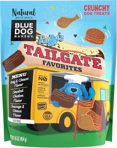 Blue Dog Bakery Tasty Tacos Snacks | Small, Soft Chicken, Beef, Pork Flavors | Natural Healthy Dog Treats | Ruffy's Food Trucks, 12 oz (Pack of 6) in Saudi Arabia