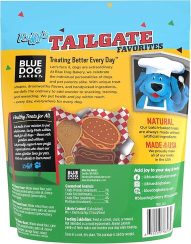 Blue Dog Bakery Tasty Tacos Snacks | Small, Soft Chicken, Beef, Pork Flavors | Natural Healthy Dog Treats | Ruffy's Food Trucks, 12 oz (Pack of 6) in Saudi Arabia
