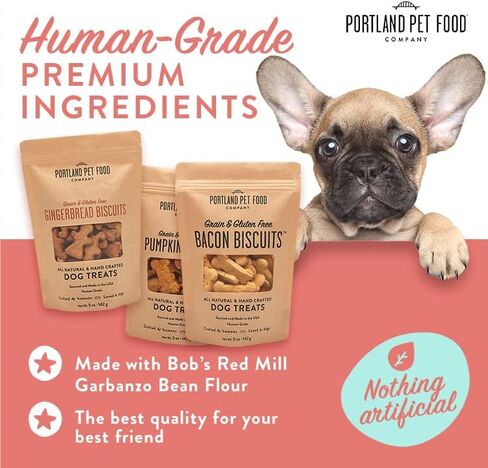 Portland Pet Food Pumpkin Dog Treats - Healthy, Grain-Free Biscuits, 5 oz in Kuwait
