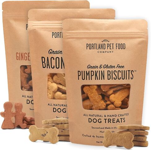 Portland Pet Food Pumpkin Dog Treats - Healthy, Grain-Free Biscuits, 5 oz in Kuwait