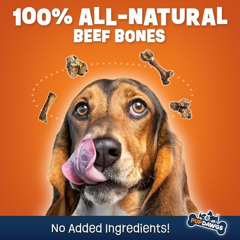 Dog-Bones-for-Aggressive-Chewers | Hickory Smoked Flavor 4" Beef Shank Knuckles | Dog-Bones-for-Medium-Dog | All Natural Dog Bone Treats Made in The USA - Individually Wrapped (3 Piece Pack) in Kuwait