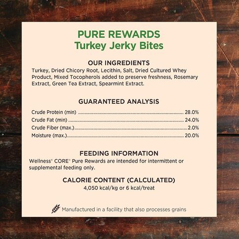 Wellness CORE Pure Rewards، حلوى متشنجة خالية من الحبوب، مصنوعة في الولايات المتحدة الأمريكية (وصفة الديك الرومي، كيس 4 أونصة) in Saudi Arabia
